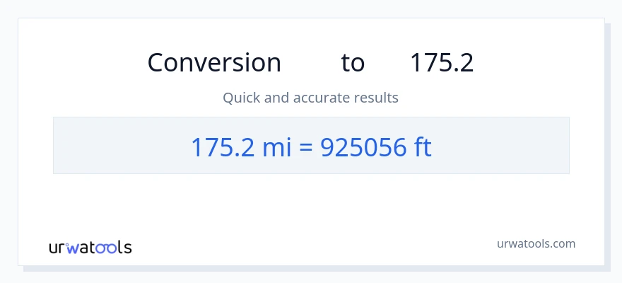 تبدیل 175.2 مایل به پاها
