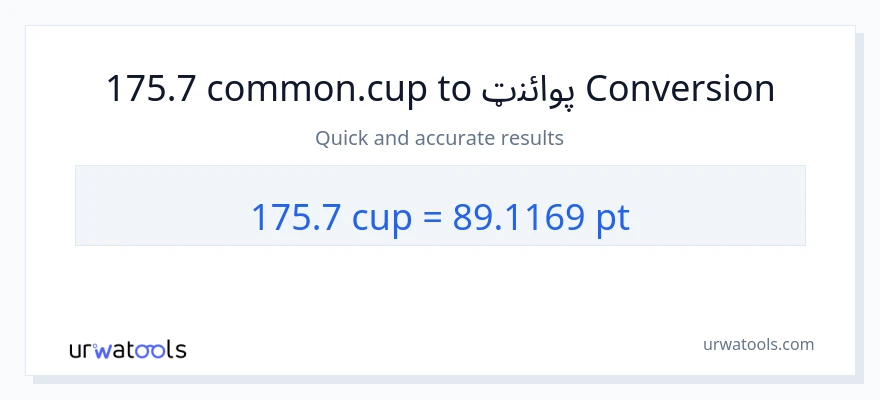 175.7 پيالې ته Pints بدلون