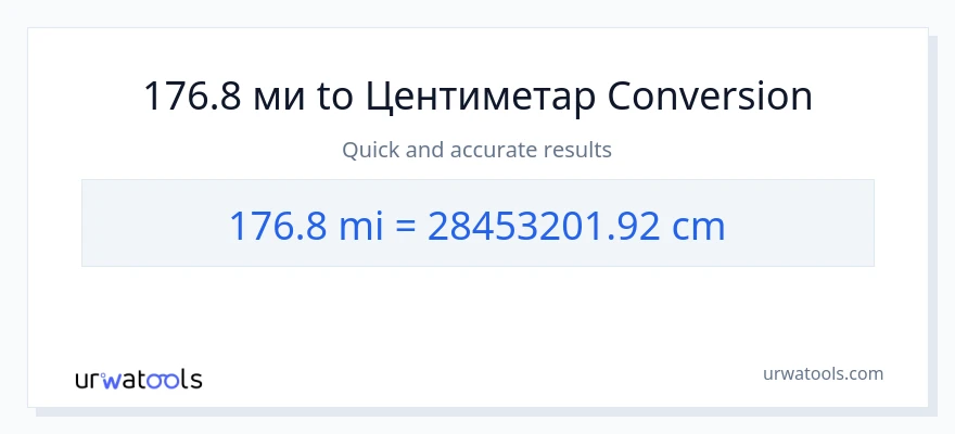 Конверзија од миље до Центиметри: 1}