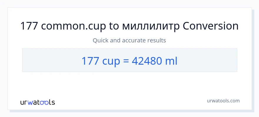 177 чашки в миллилитры преобразование