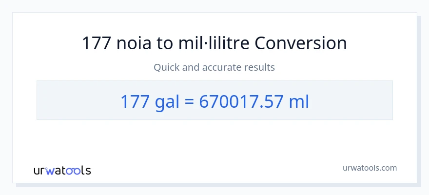 Conversió de 177 Galons a mil·lilitres