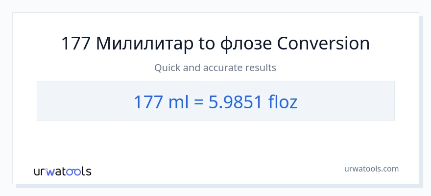 Конверзија од милилитри до течне унце: 1}