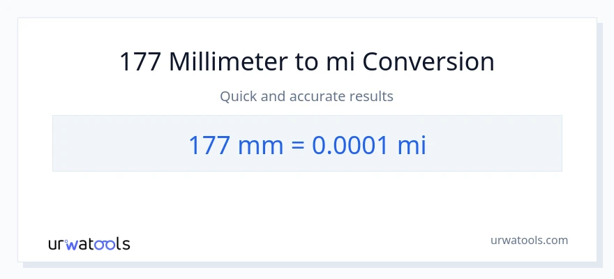 177 millimeter til miles konvertering