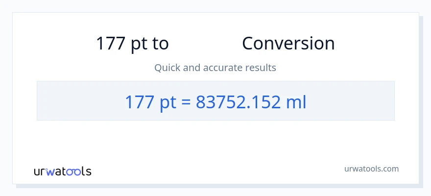 177 Pints から ミリリットル への変換