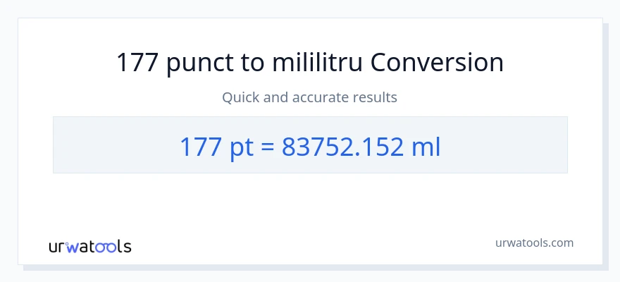 Conversie 177 Pints la mililitri