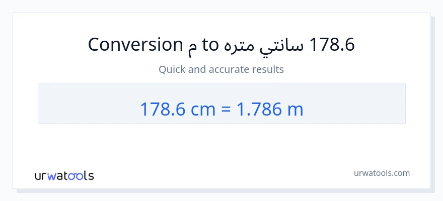 178.6 سانتي متره ته متره بدلون