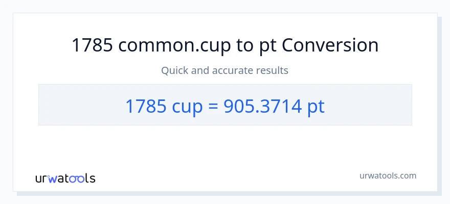 1785 mga tasa patungong Pints na conversion