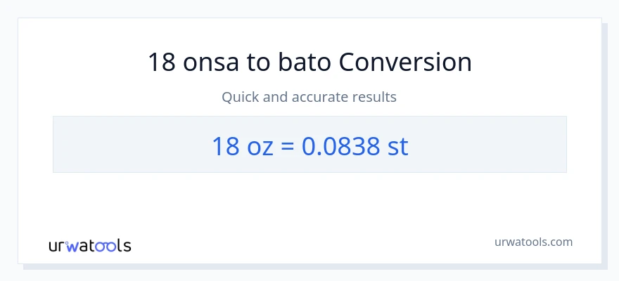 18 Mga onsa patungong Mga bato na conversion