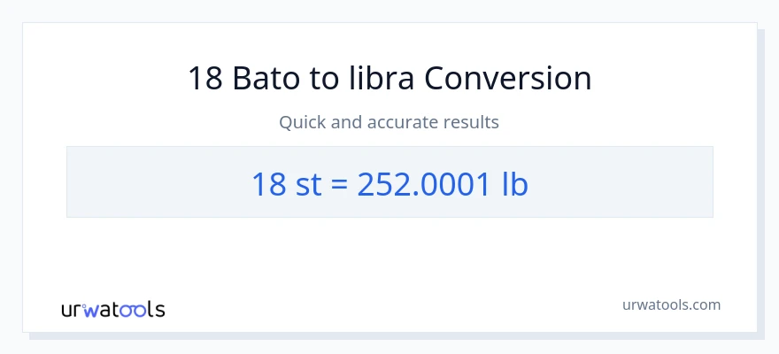 18 Mga bato patungong Lbs na conversion