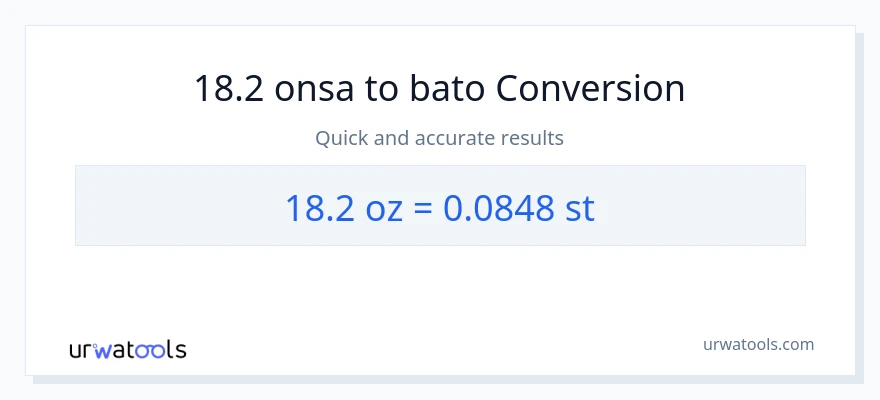 18.2 Mga onsa patungong Mga bato na conversion
