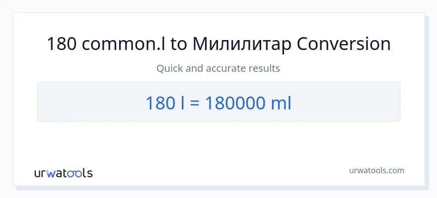 Конверзија од Liters до милилитри: 1}