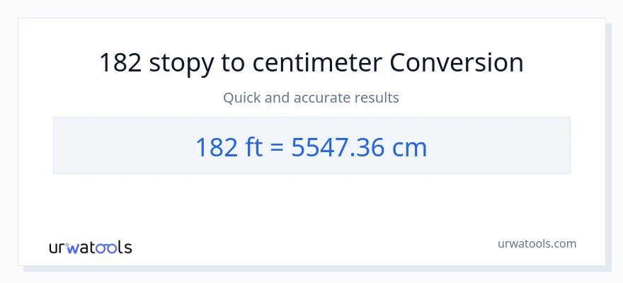Konverzia z Chodidlá na Centimetre: 182