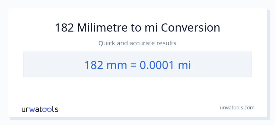 182 milimetre'den mil'e dönüşüm