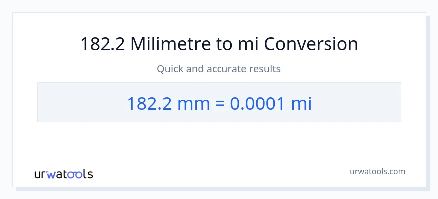 182.2 milimetre'den mil'e dönüşüm