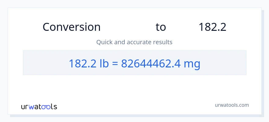 تبدیل 182.2 Lbs به میلی‌گرم
