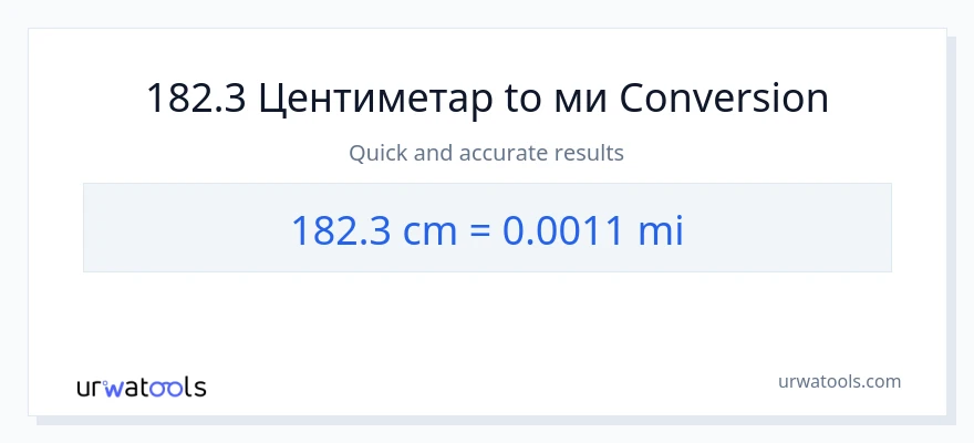 Конверзија од Центиметри до миље: 1}