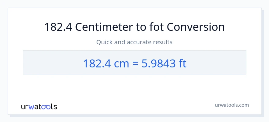 182.4 Centimeter til Føtter konvertering