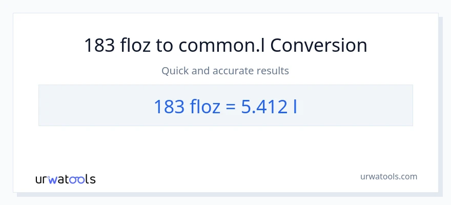 183 mga onsa ng likido patungong Liters na conversion