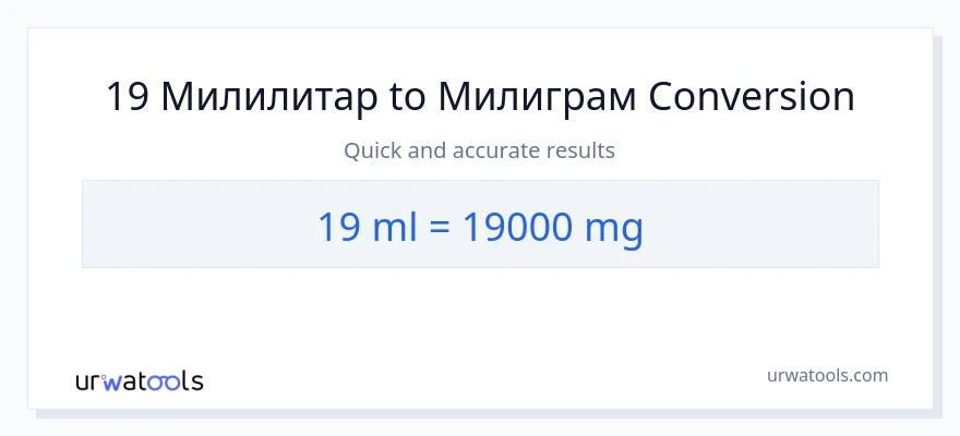Конверзија од милилитри до милиграми: 1}