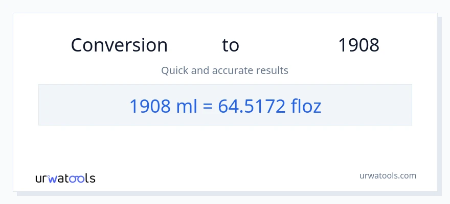 تبدیل 1908 میلی‌لیتر به اونس مایع