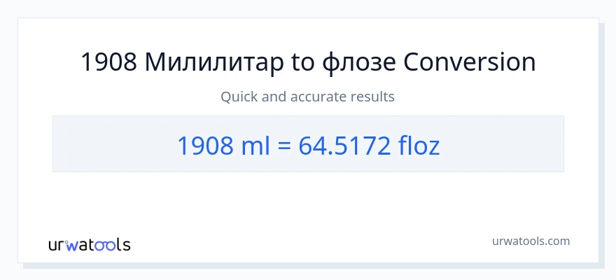 Конверзија од милилитри до течне унце: 1}