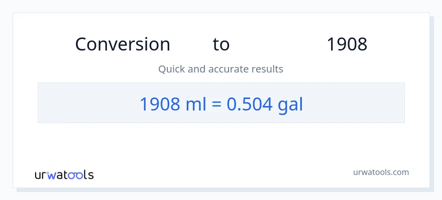 تبدیل 1908 میلی‌لیتر به گالن