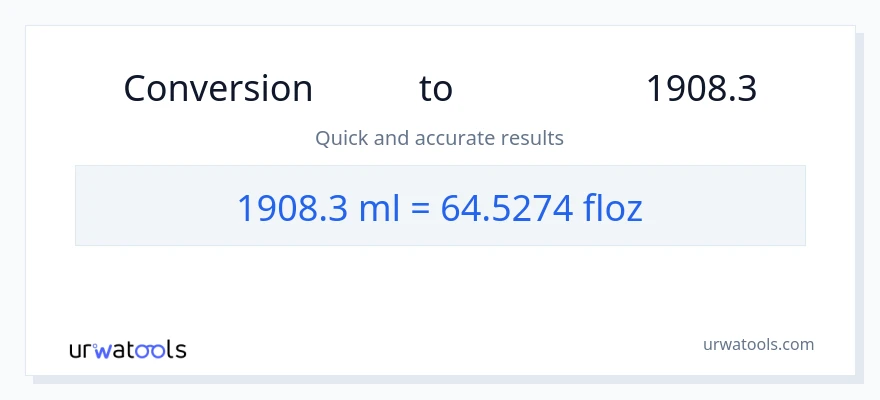 تبدیل 1908.3 میلی‌لیتر به اونس مایع