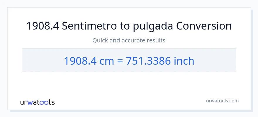 1908.4 Mga Sentimetro patungong Pulgada na conversion