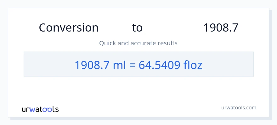 تبدیل 1908.7 میلی‌لیتر به اونس مایع