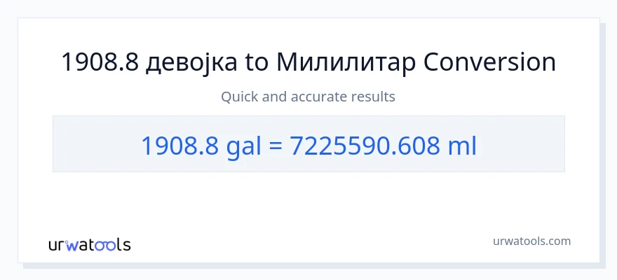 Конверзија од Галони до милилитри: 1}