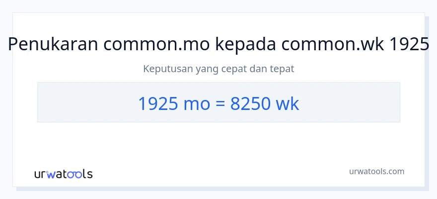 1925 Bulan to Weeks conversion