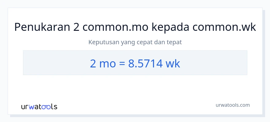 2 Months to Weeks conversion