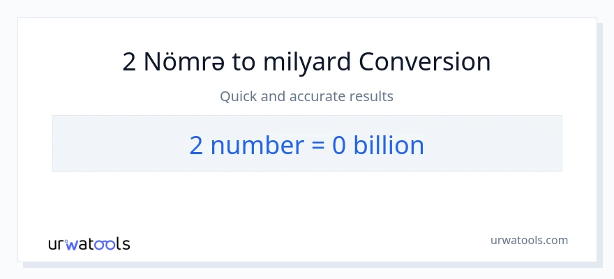 2 rəqəmlər-dən milyardlarla-ə çevrilmə