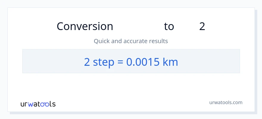 تبدیل 2 مراحل به کیلومتر