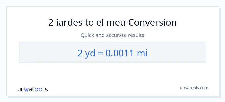 Conversió de 2 iardes a milles