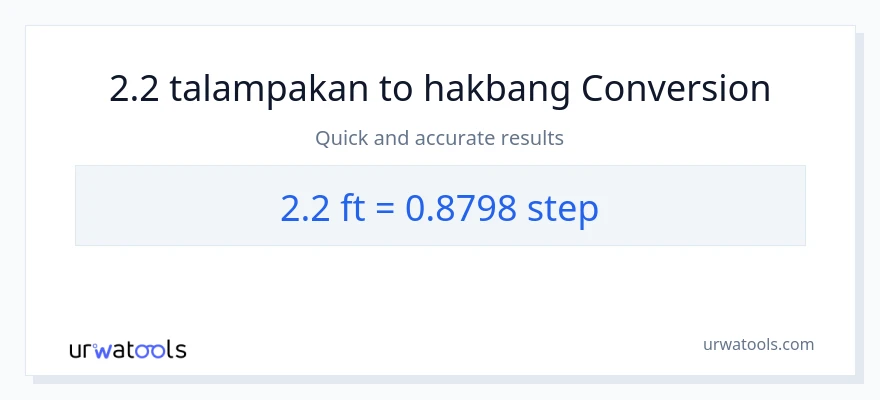 2.2 Mga Paa patungong mga hakbang na conversion