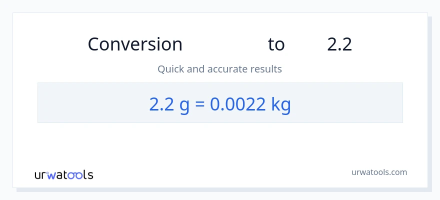 تبدیل 2.2 گرم به کیلوگرم