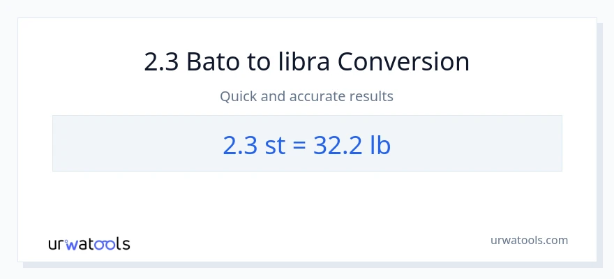 2.3 Mga bato patungong Lbs na conversion