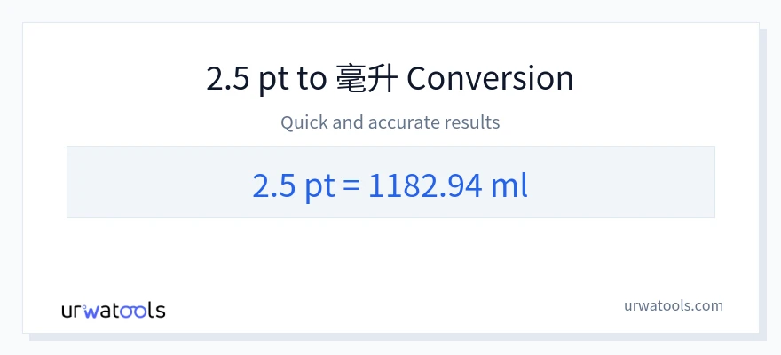 2.5 Pints 到 毫升 轉換