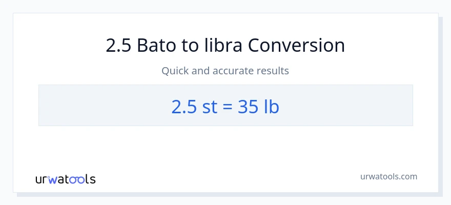 2.5 Mga bato patungong Lbs na conversion