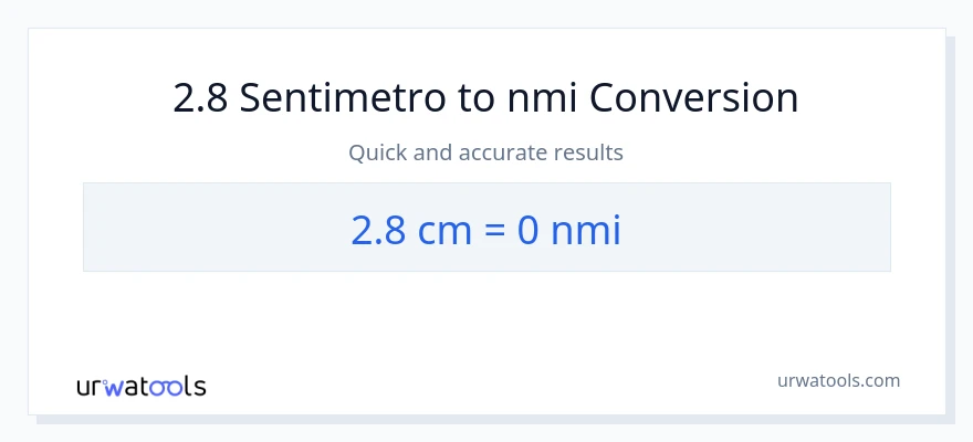 2.8 Mga Sentimetro patungong milyang nautikal na conversion