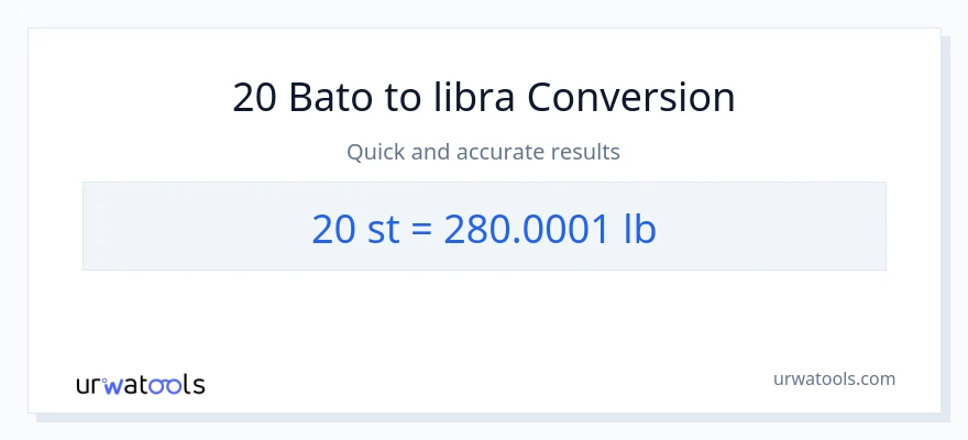 20 Mga bato patungong Lbs na conversion