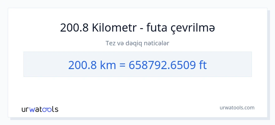200.8 kilometr-dən Ayaqlar-ə çevrilmə