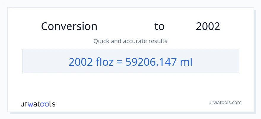 تبدیل 2002 اونس مایع به میلی‌لیتر