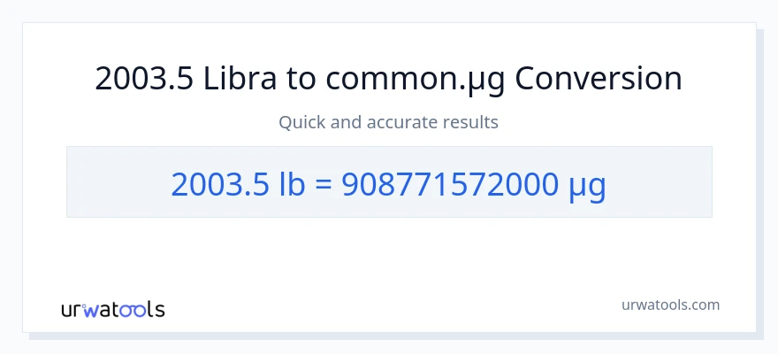 2003.5 Lbs patungong mga mikrogramo na conversion