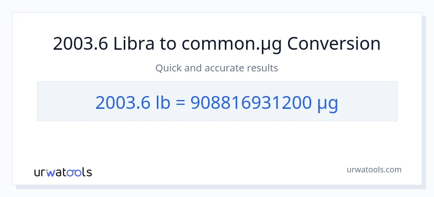 2003.6 Lbs patungong mga mikrogramo na conversion