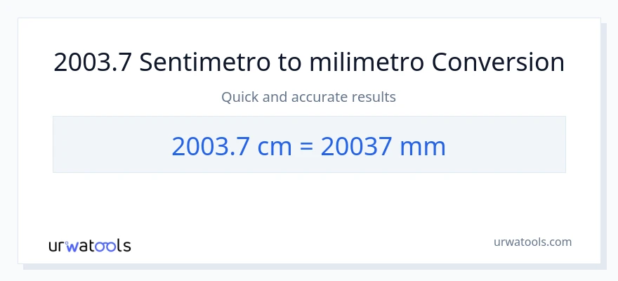 2003.7 Mga Sentimetro patungong milimetro na conversion