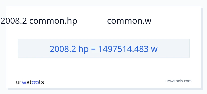 2008.2 అశ్వశక్తి నుండి వాట్స్ కు మార్పిడి