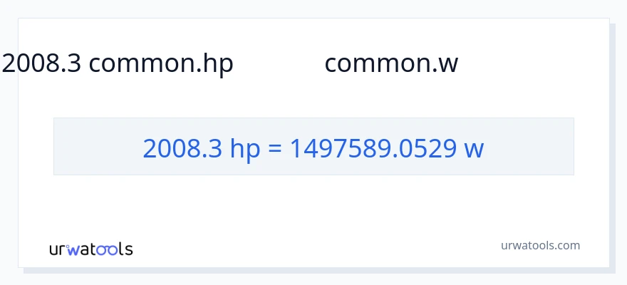 2008.3 అశ్వశక్తి నుండి వాట్స్ కు మార్పిడి