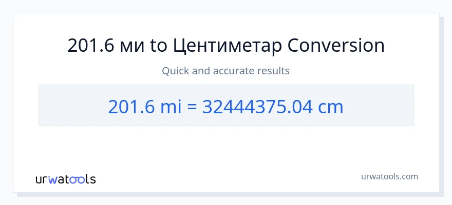 Конверзија од миље до Центиметри: 1}